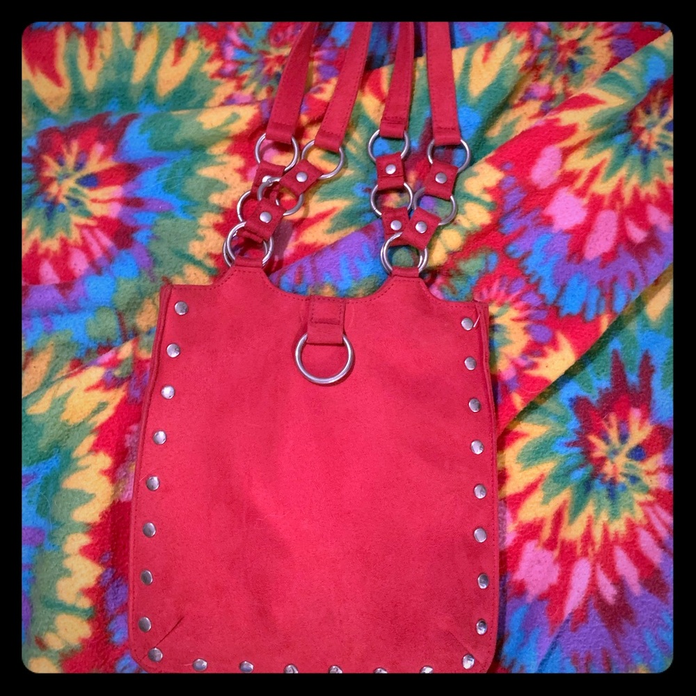 Red Suede Handbag